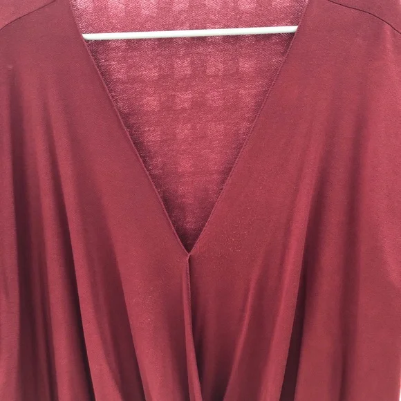 Boutique rust colored drapey shirt - Picture 3 of 3